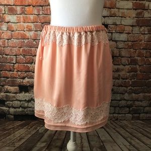 Banana Republic Lace Trimmed Mini Skirt